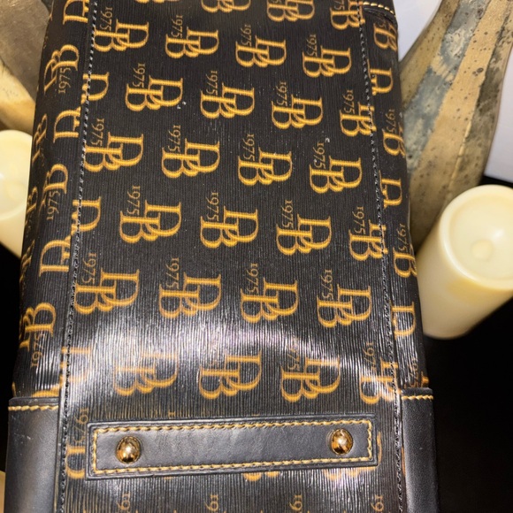 Dooney & Bourke Black and Gold Monogram Tote - Picture 7 of 8